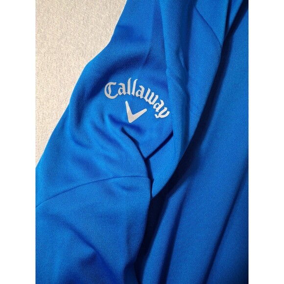 Callaway Sweater Mens L Blue 1/4 Zip Weather Series Performance Pullover Golf - Picture 3 of 6